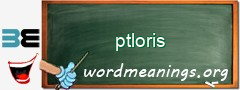 WordMeaning blackboard for ptloris